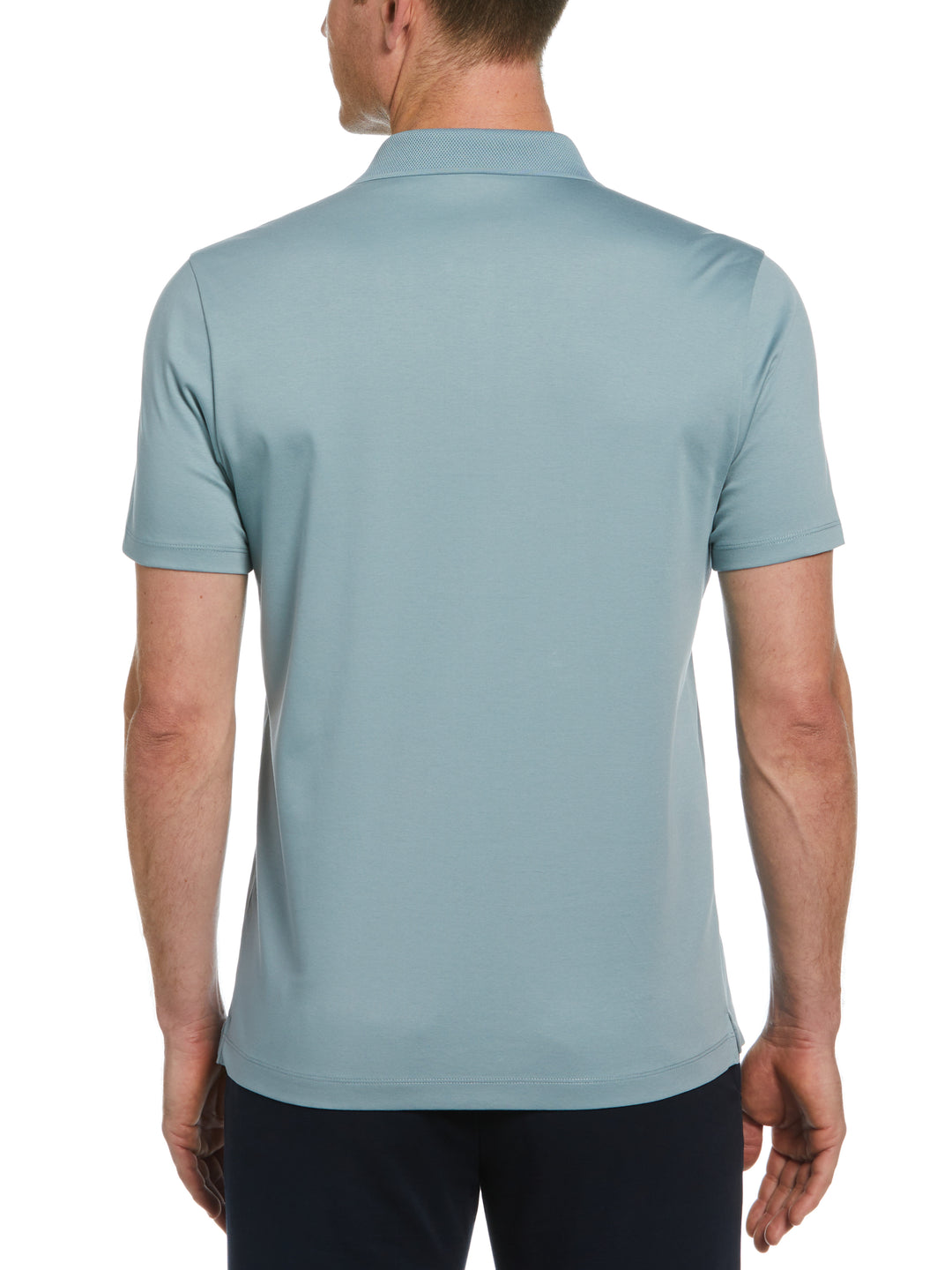 Cotton Textured Knit Polo Shirt (Citadel) 
