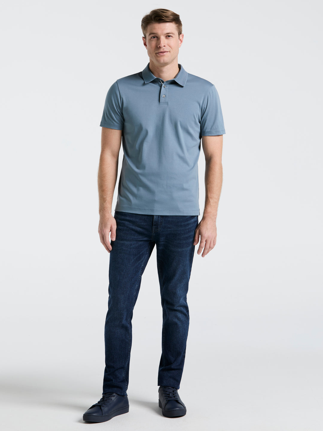 Interlock Polo Shirt (Blue Mirage) 