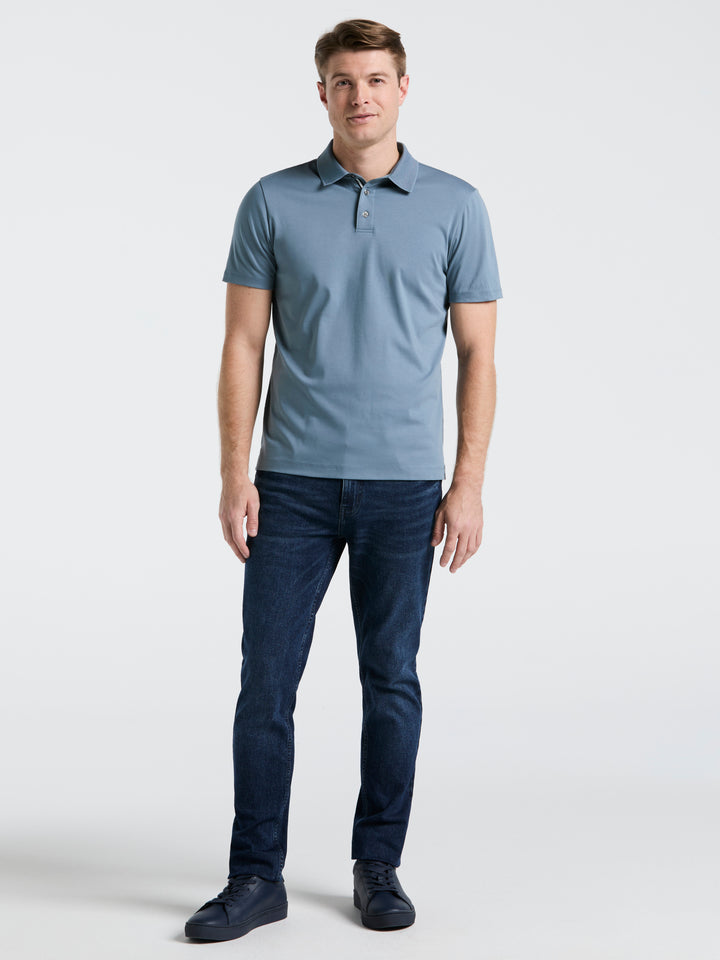 Interlock Polo Shirt (Blue Mirage) 