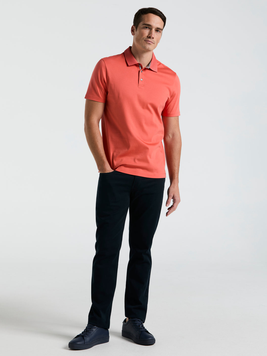 Interlock Polo Shirt (Burnt Sienna) 