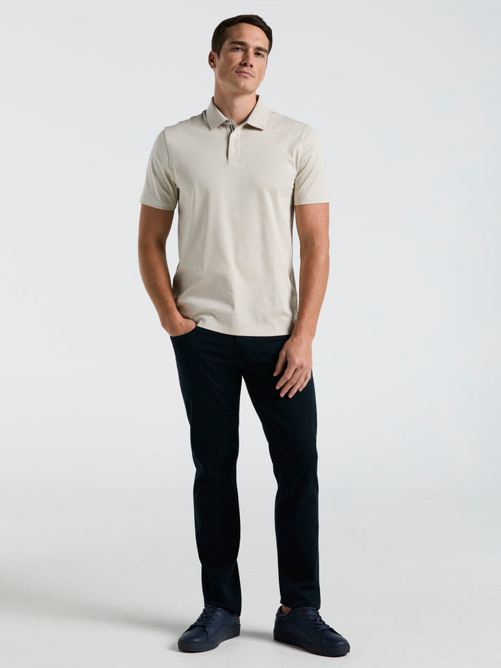 Interlock Polo Shirt (Almond Milk) 