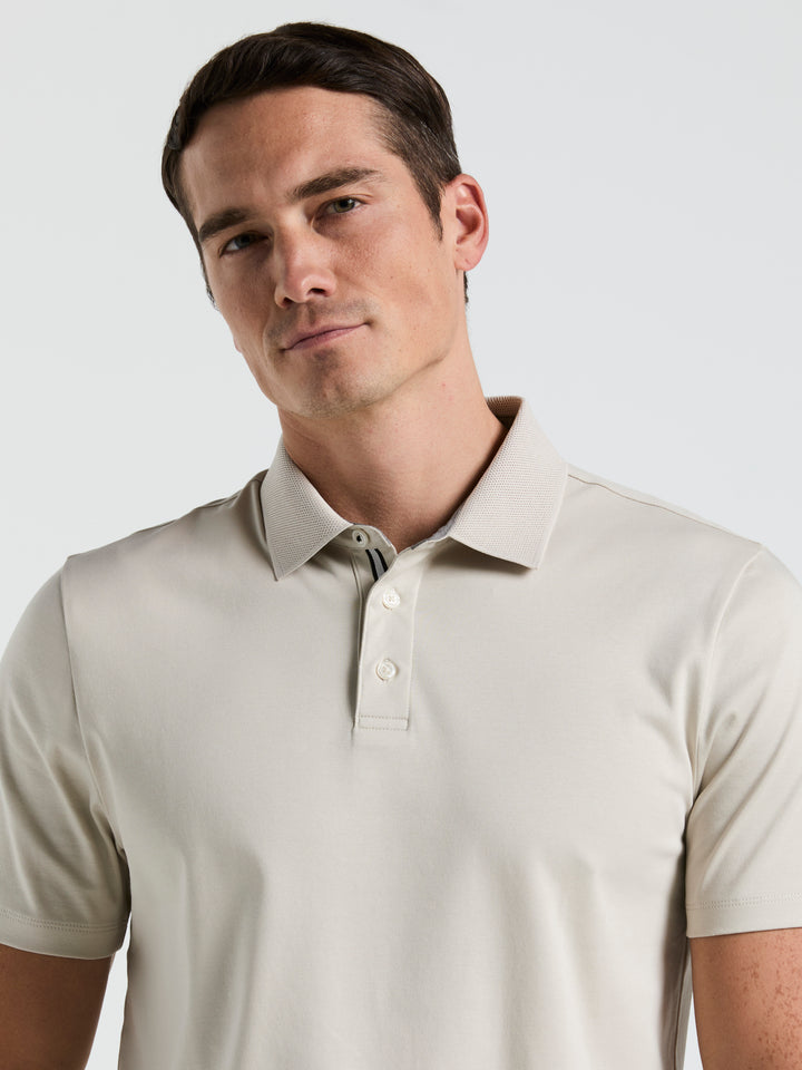 Interlock Polo Shirt (Almond Milk) 