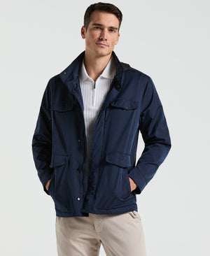 Iridescent Twill 6-Pocket Jacket (Dark Sapphire) 