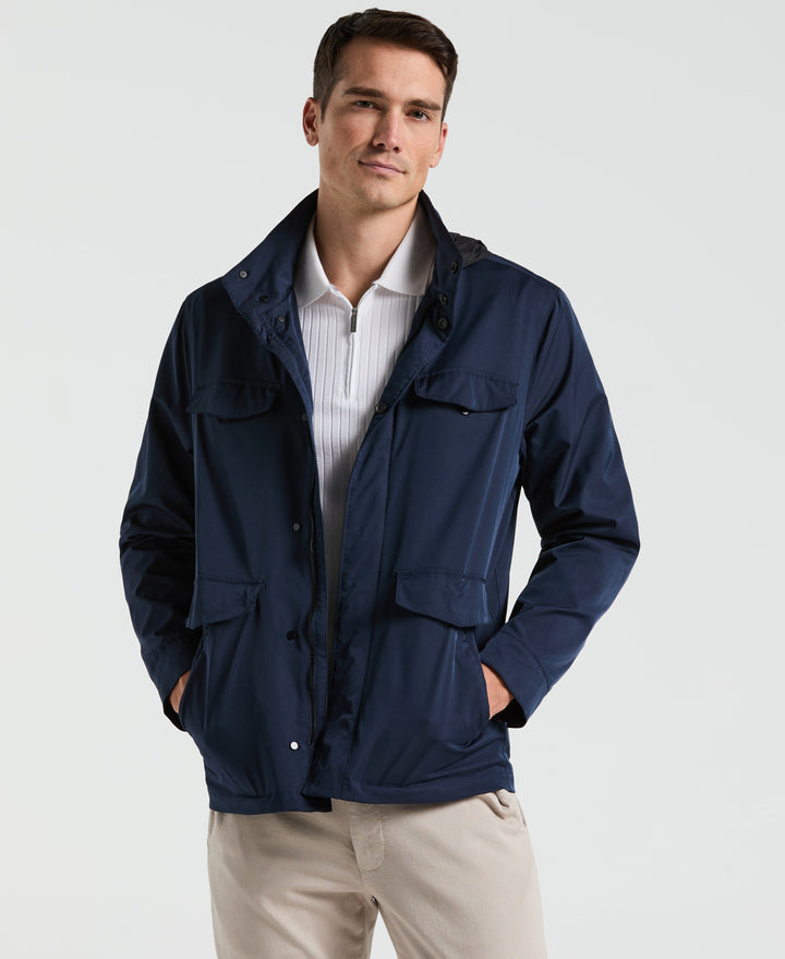 Iridescent Twill 6-Pocket Jacket (Dark Sapphire) 
