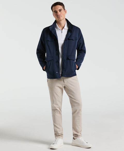 Iridescent Twill 6-Pocket Jacket (Dark Sapphire) 