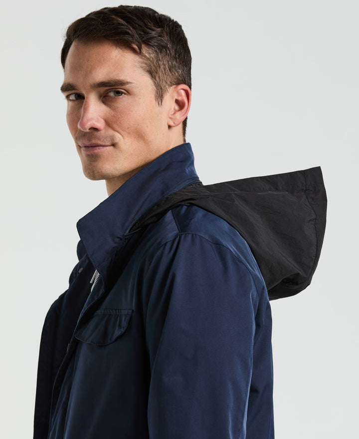 Iridescent Twill 6-Pocket Jacket (Dark Sapphire) 