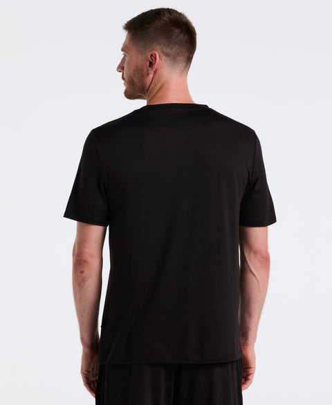 Short Sleeve Jersey Crew Neck Sleep Top (Black Beauty) 