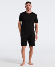 Short Sleeve Jersey Crew Neck Sleep Top (Black Beauty) 