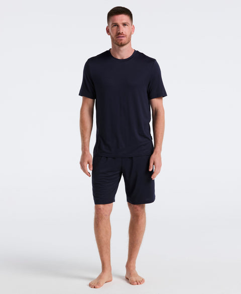 Short Sleeve Jersey Crew Neck Sleep Top (Navy Iris) 