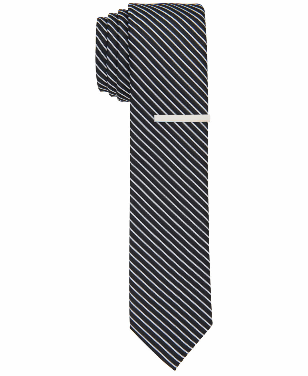 Keen Stripe Slim Tie (Black) 
