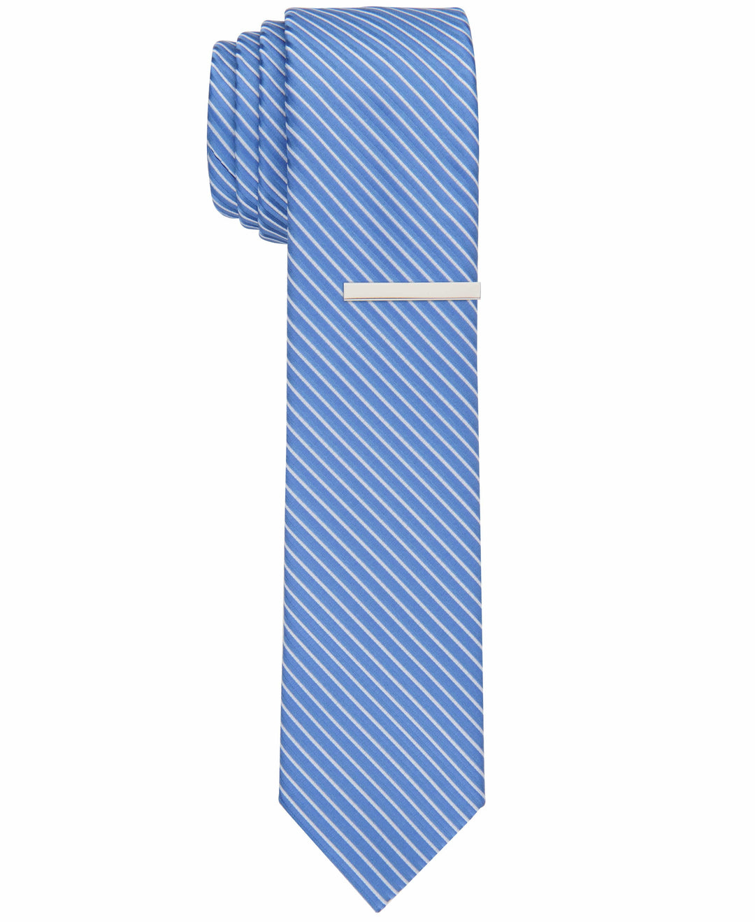 Keen Stripe Slim Tie (Blue) 