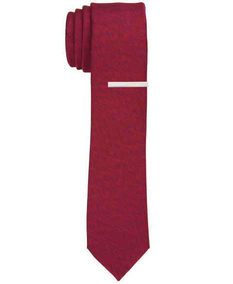 Kemp Solid Slim Tie (Red) 