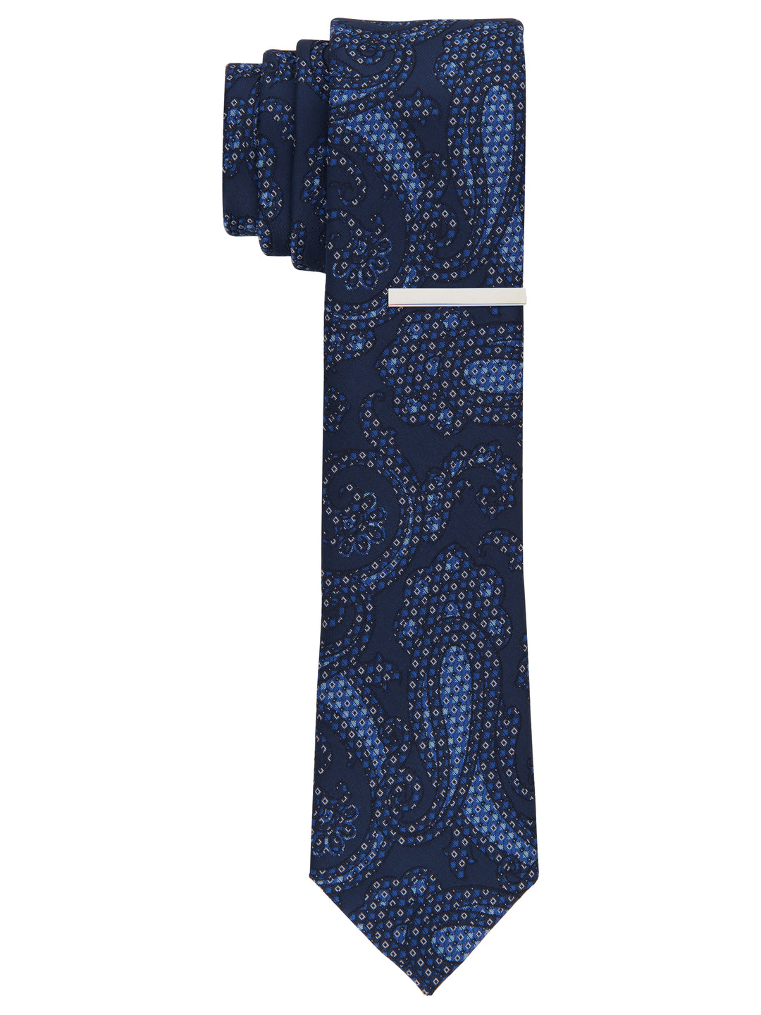 Lasky Paisley Slim Tie (Navy) 