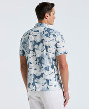 Leaf Print Shirt (Blue Mirage) 
