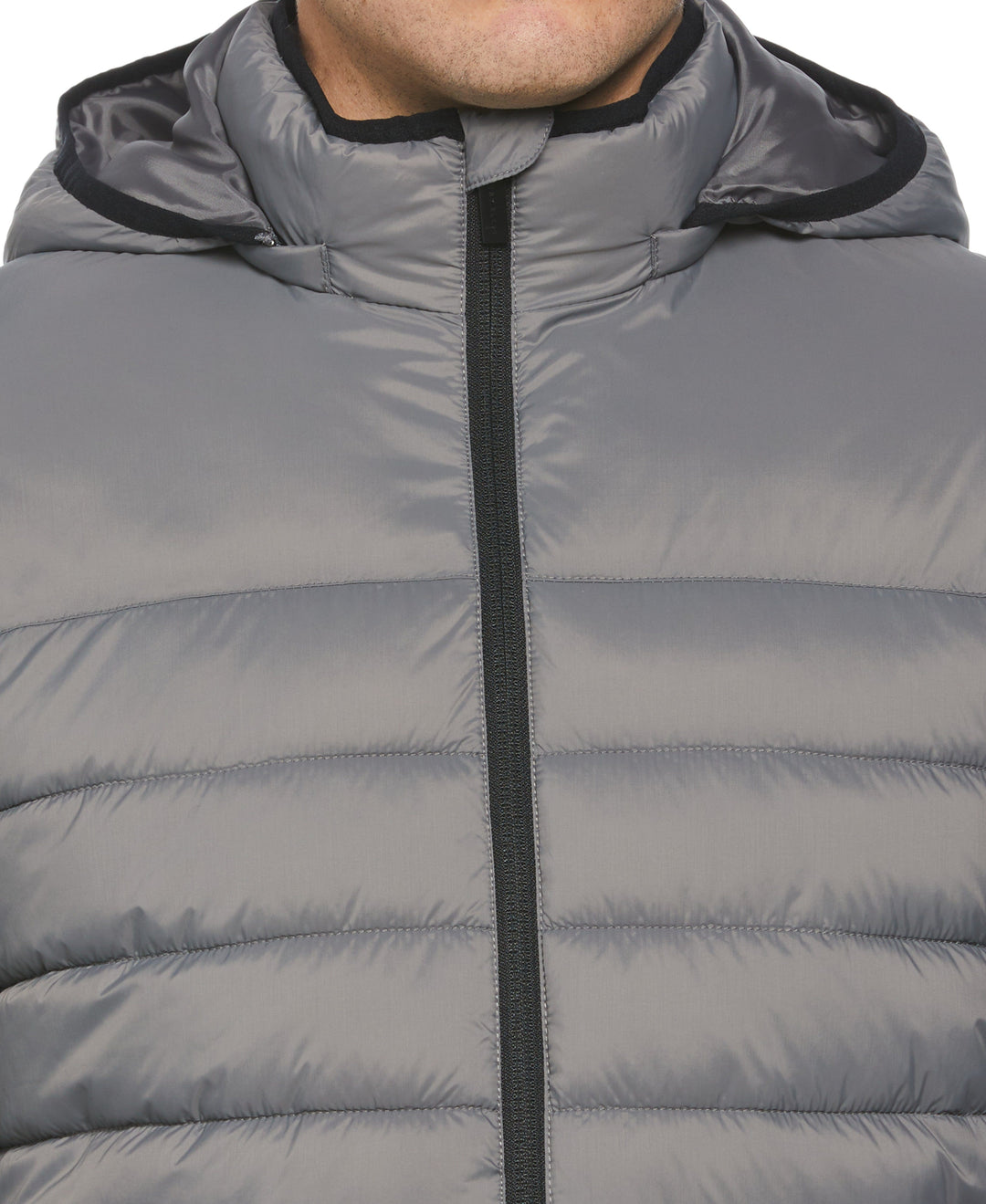 Lightweight Hooded Puffer Jacket (Smoked Pearl) 