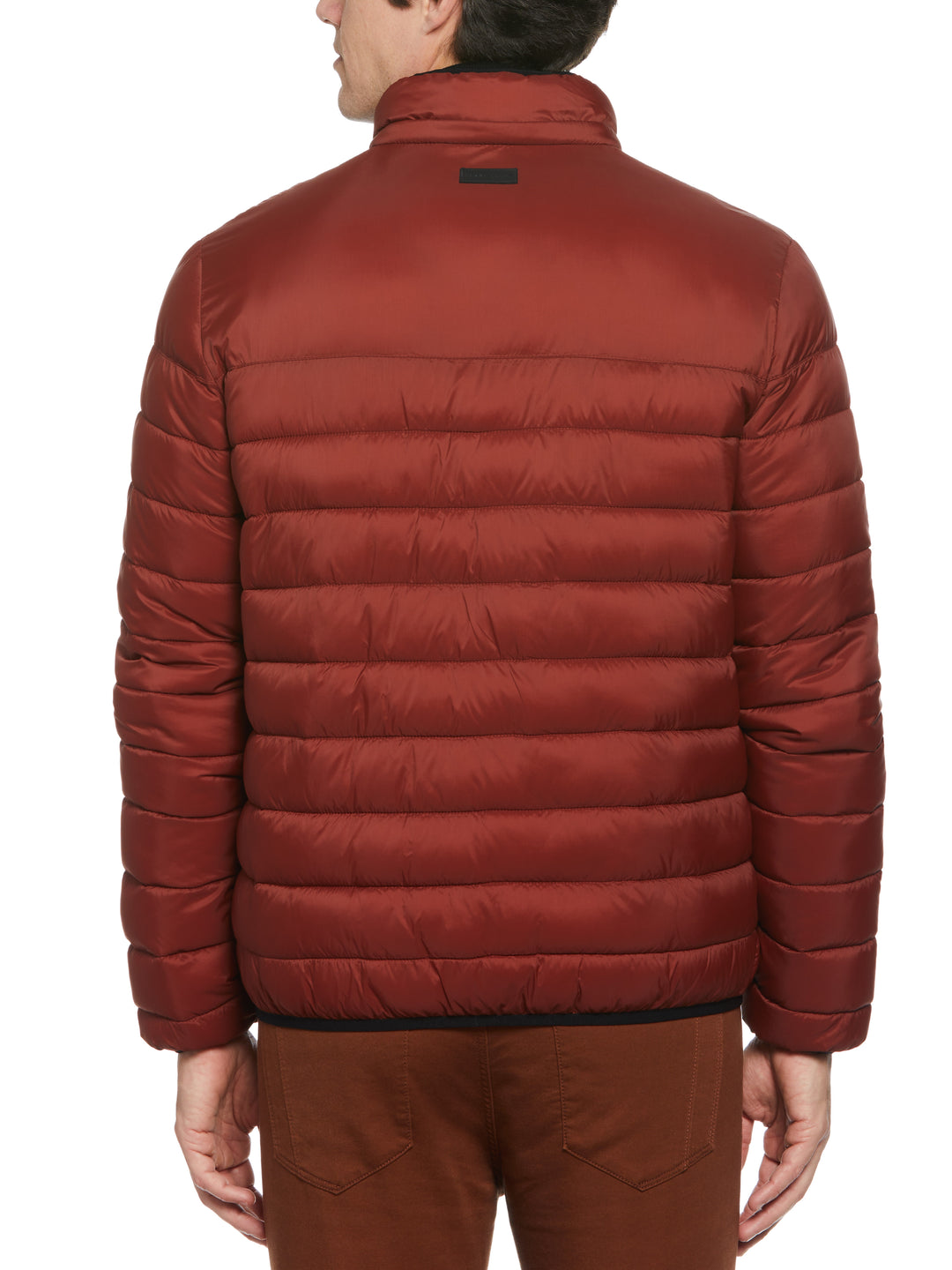 Lightweight Hooded Puffer Jacket (Fired Brick) 