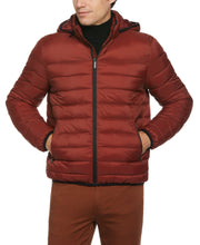 Lightweight Hooded Puffer Jacket (Fired Brick) 