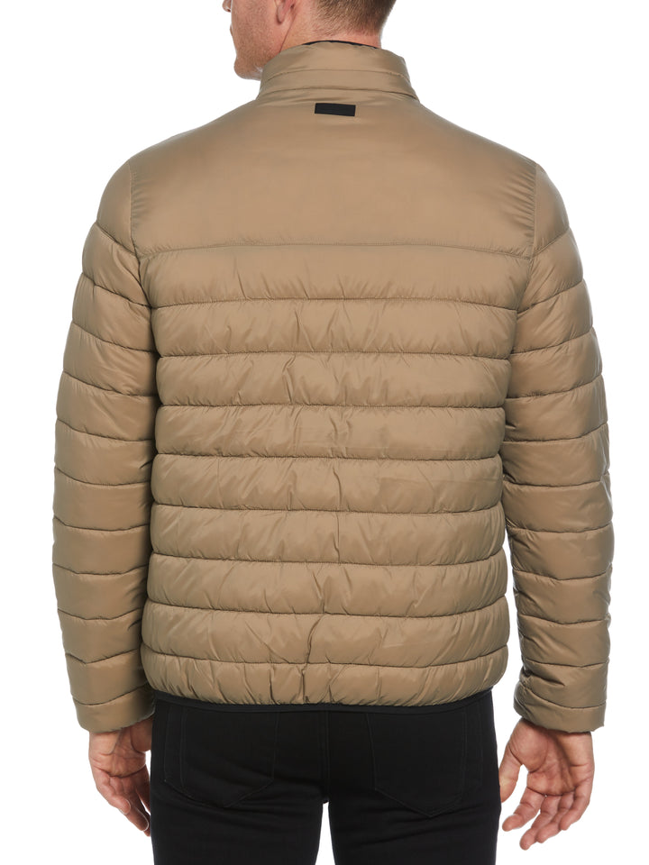 Lightweight Hooded Puffer Jacket (Desert Taupe) 