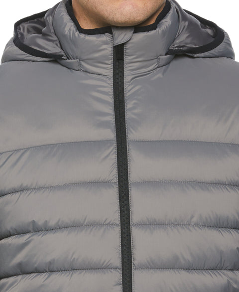 Lightweight Hooded Puffer Jacket (Smoked Pearl) 