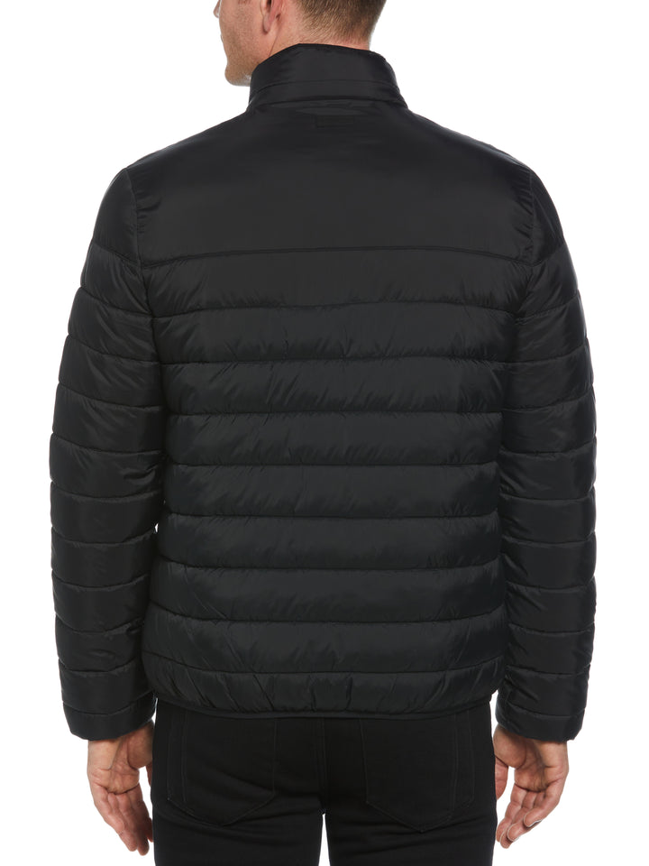 Lightweight Hooded Puffer Jacket (Black) 