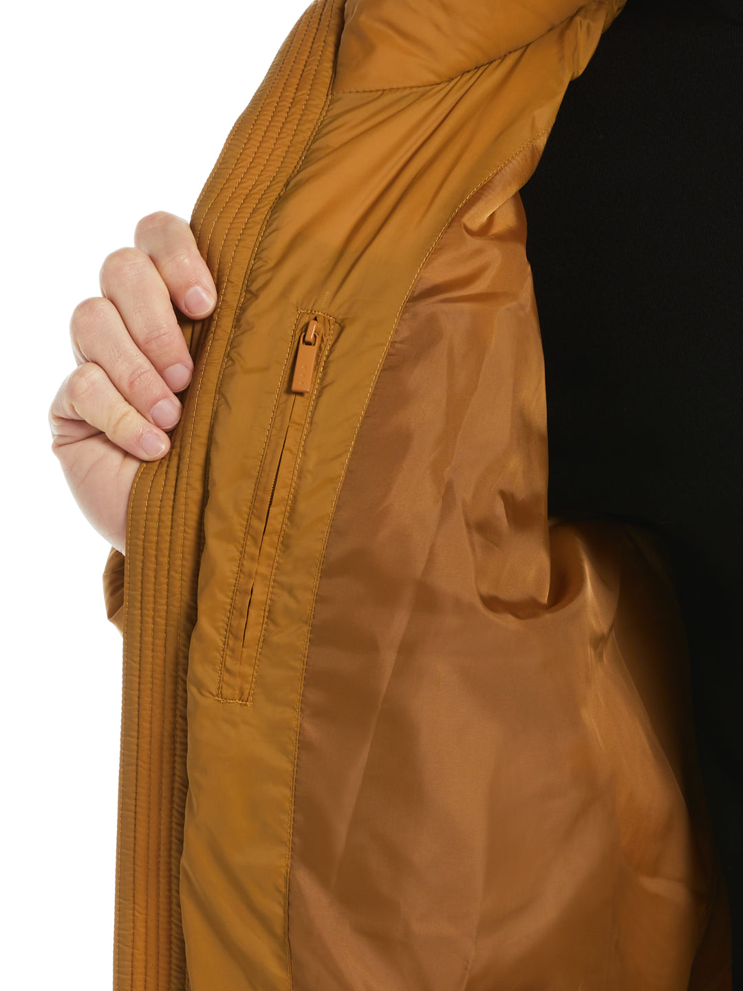 Lightweight Hooded Puffer Jacket (Bistre) 