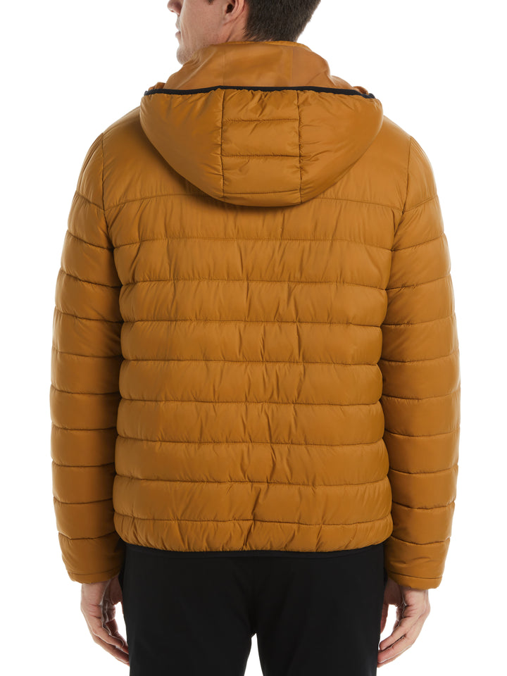 Lightweight Hooded Puffer Jacket (Bistre) 