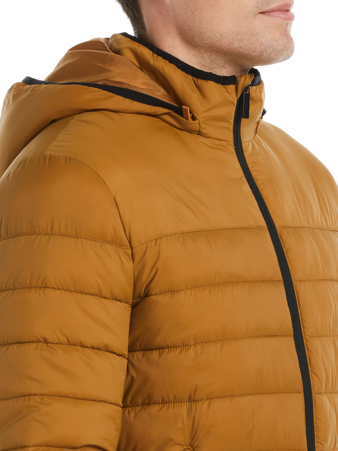 Lightweight Hooded Puffer Jacket (Bistre) 