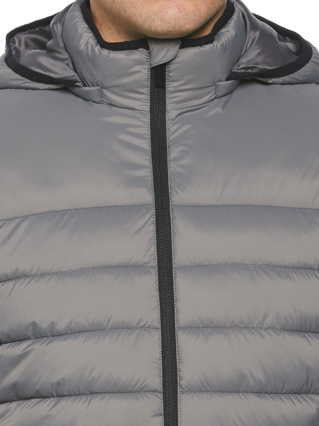 Lightweight Hooded Puffer Jacket (Smoked Pearl) 