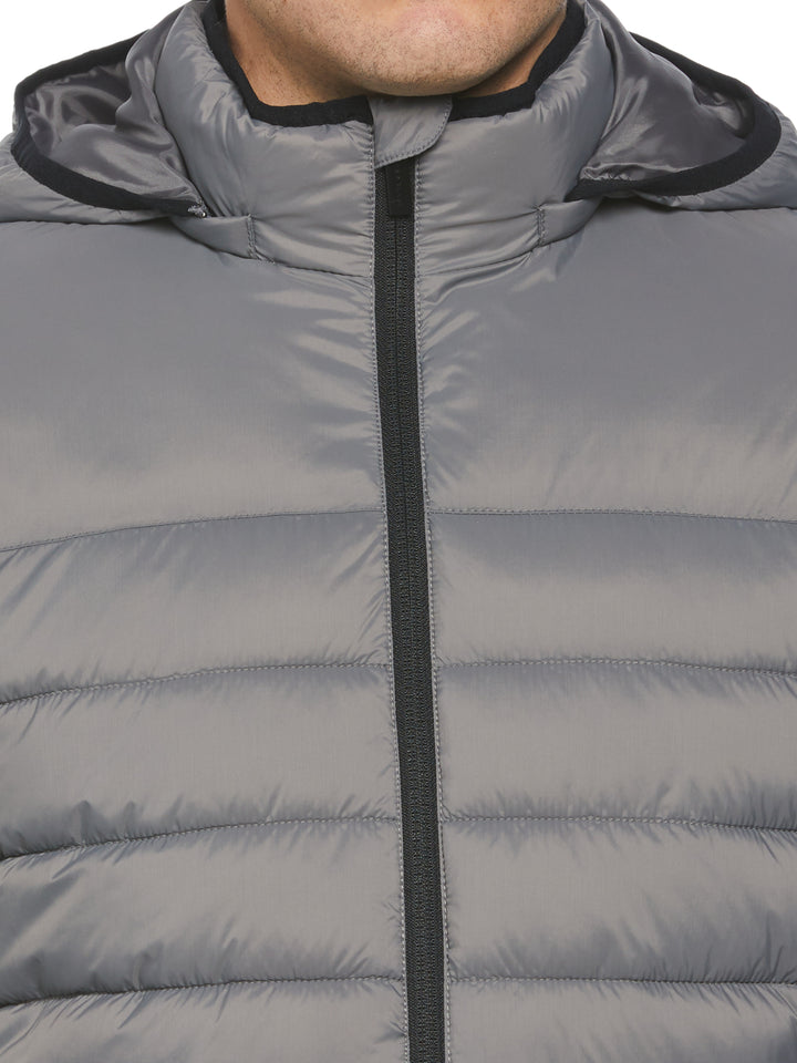 Lightweight Hooded Puffer Jacket (Smoked Pearl) 
