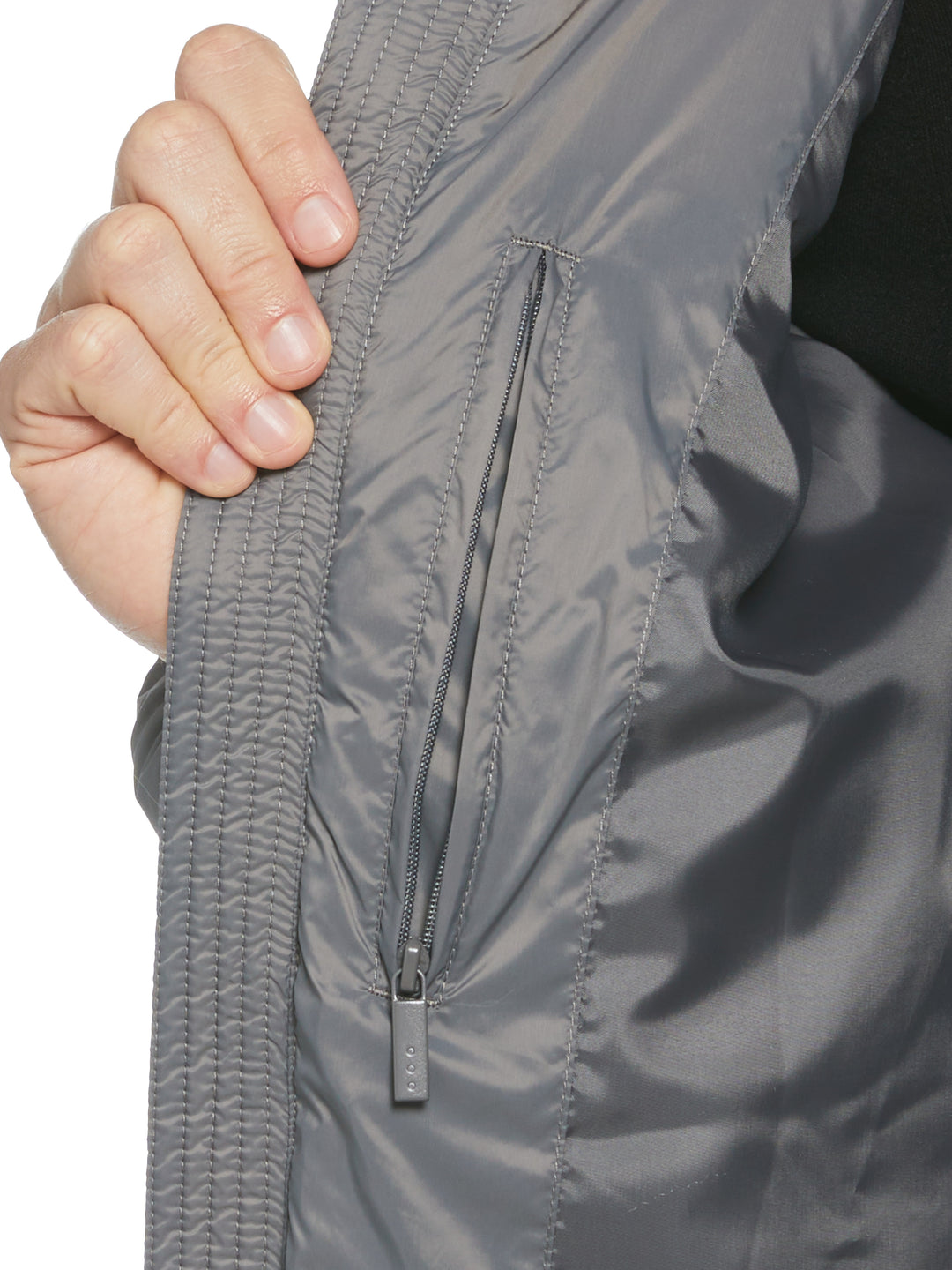 Lightweight Hooded Puffer Jacket (Smoked Pearl) 