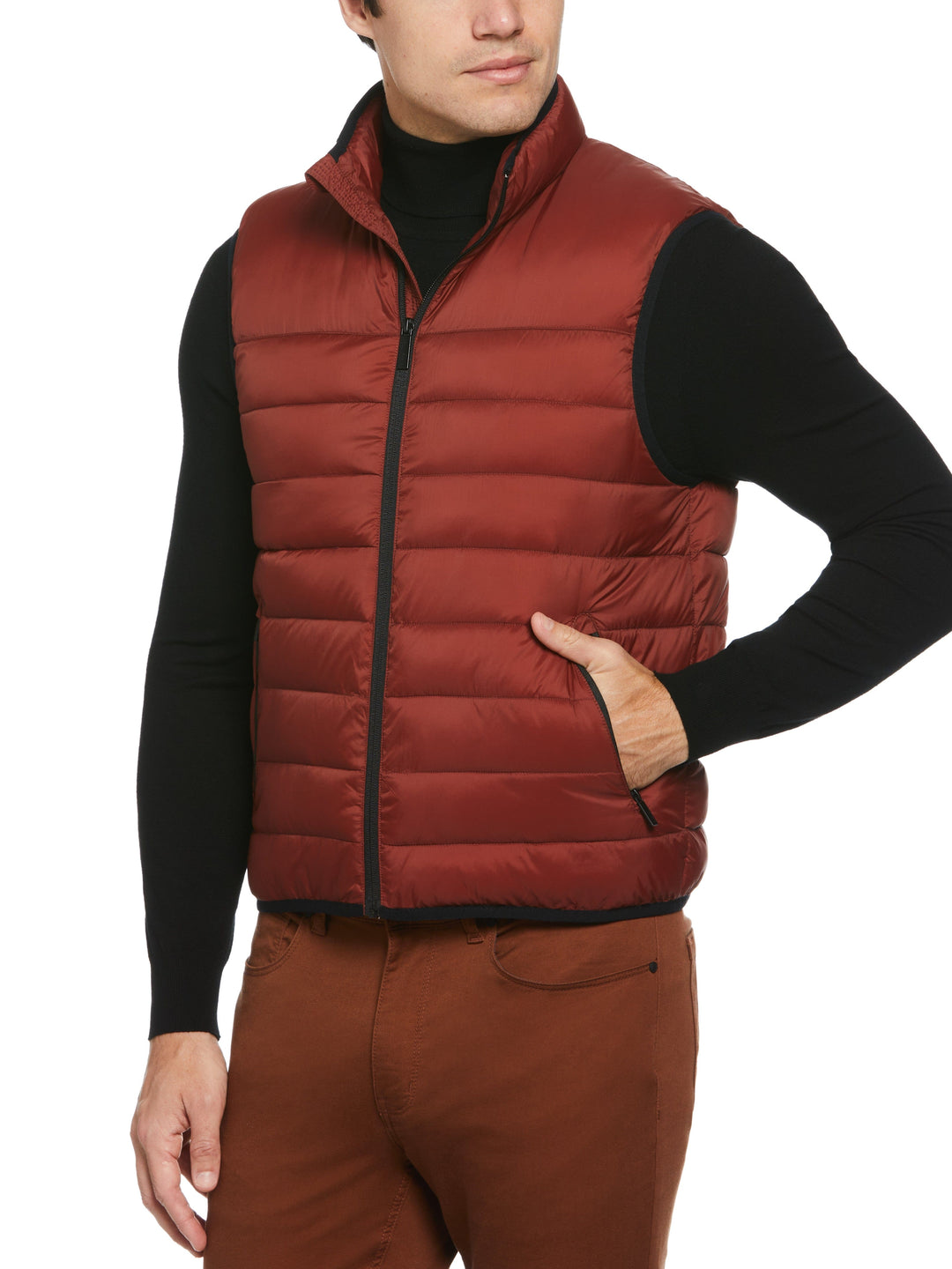 Lightweight Puffer Vest (Fired Brick) 