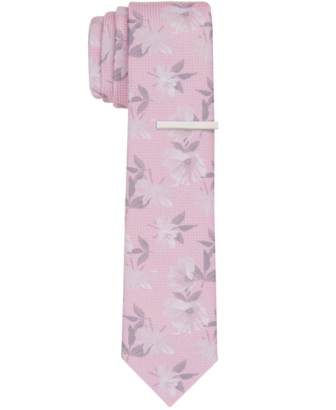 LINDLEY FLORAL SLIM TIE (Pink) 