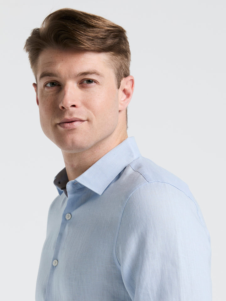 Solid Linen Shirt (Kentucky Blue)