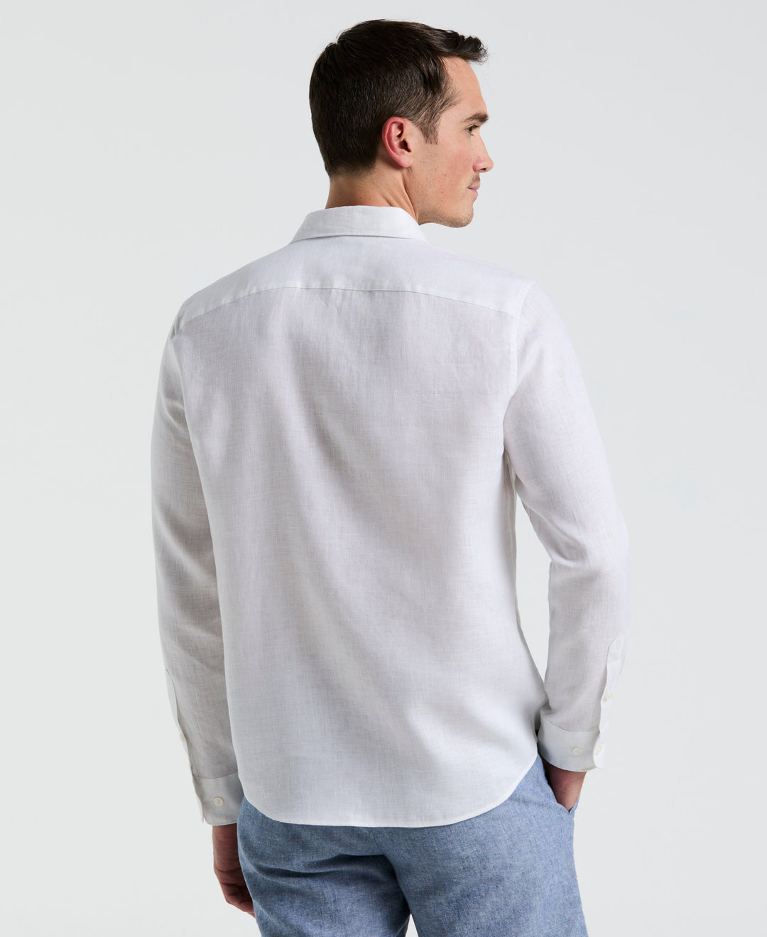 Solid Linen Shirt (Bright White)