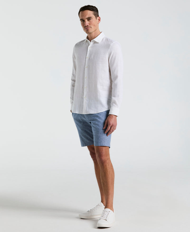 Solid Linen Shirt (Bright White)