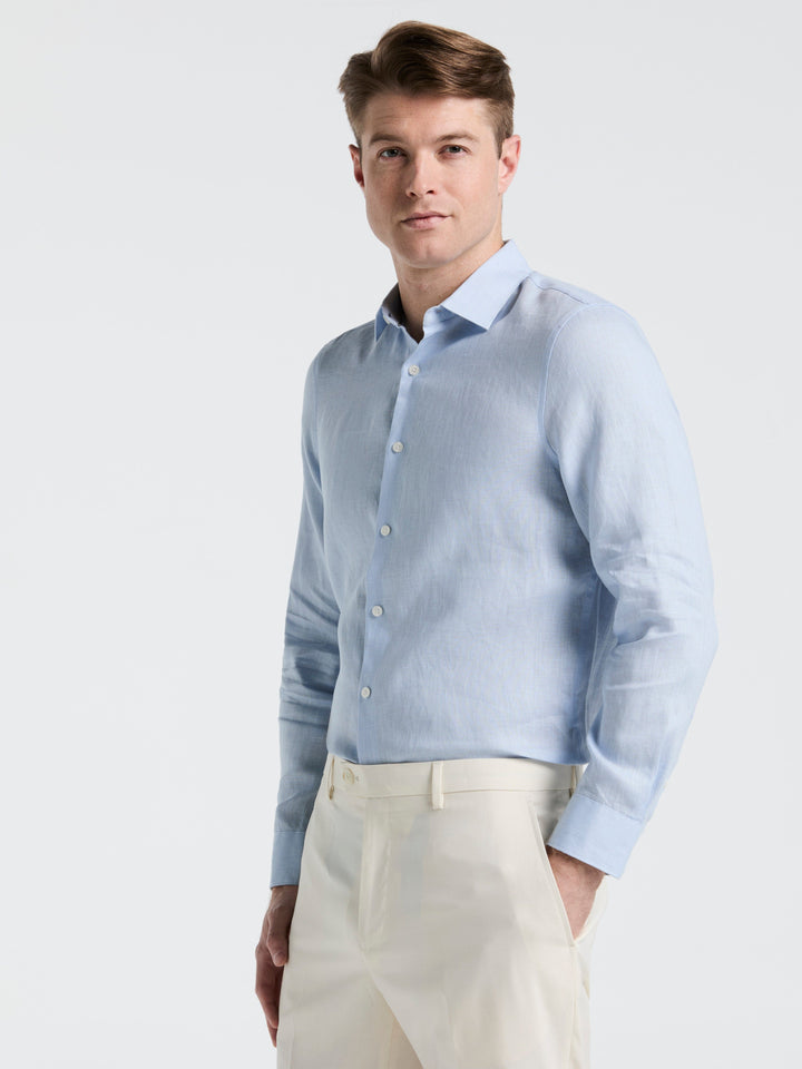 Solid Linen Shirt (Kentucky Blue)