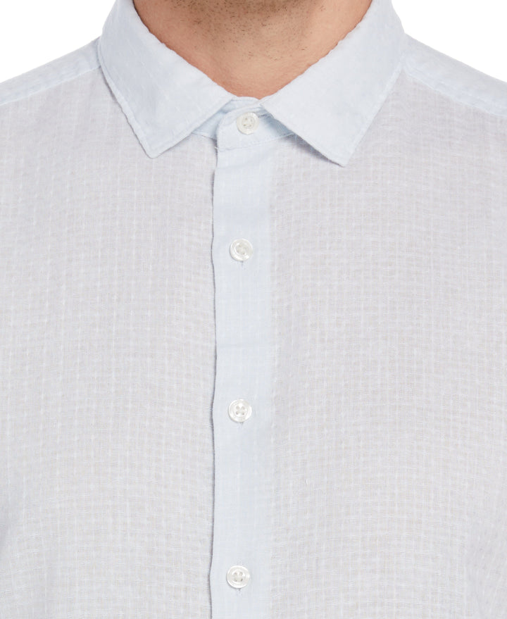 Linen Dobby Short Sleeve Shirt (Country Air) 