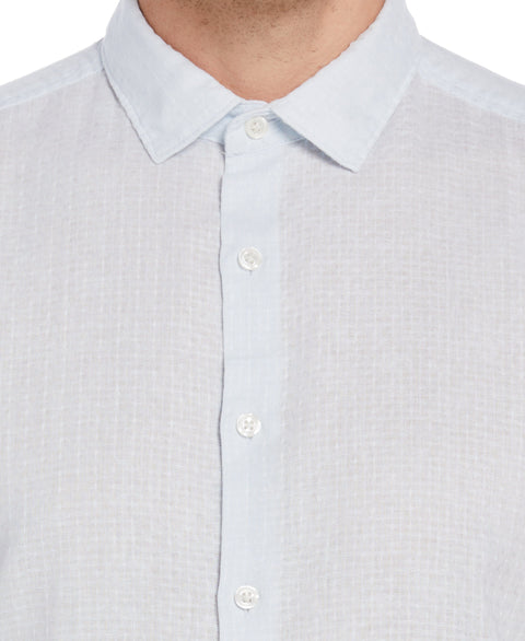 Linen Dobby Short Sleeve Shirt (Country Air) 