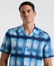 Cotton Slub Plaid Print Shirt (Bleached Denim) 