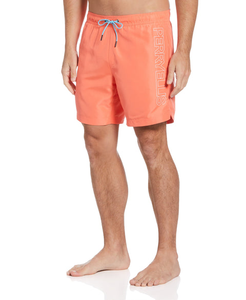 Logo Print Swim Short (Living Coral) 