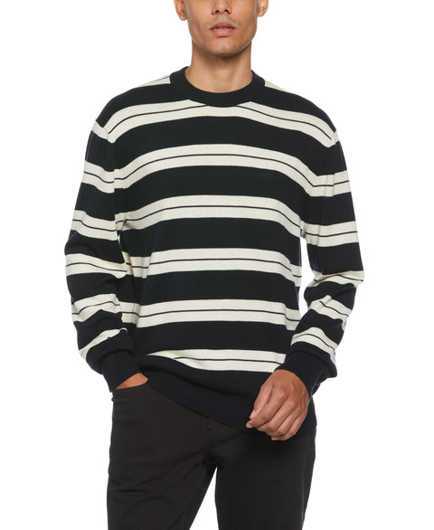 Logo Stripe Crew Sweater (Dark Sapphire) 