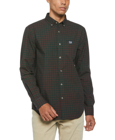 Long Sleeve Plaid Poplin Shirt (Ponderosa Pine) 