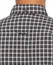 Long Sleeve Plaid Poplin Shirt (Dark Sapphire) 