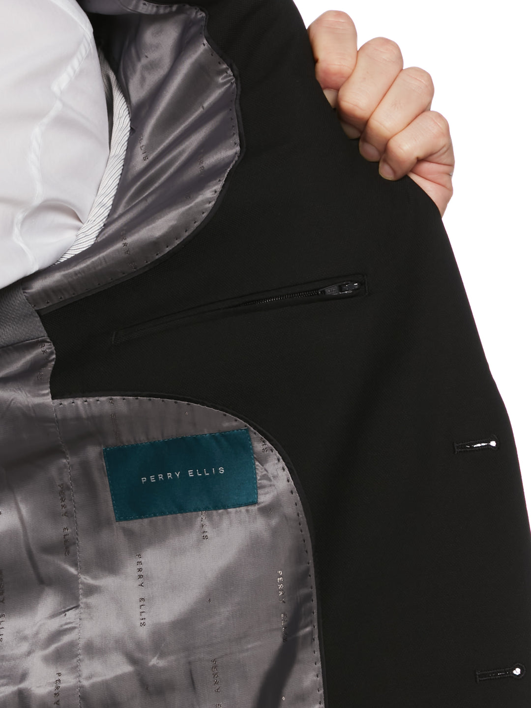 Dobby Louis Suit Jacket (Black) 