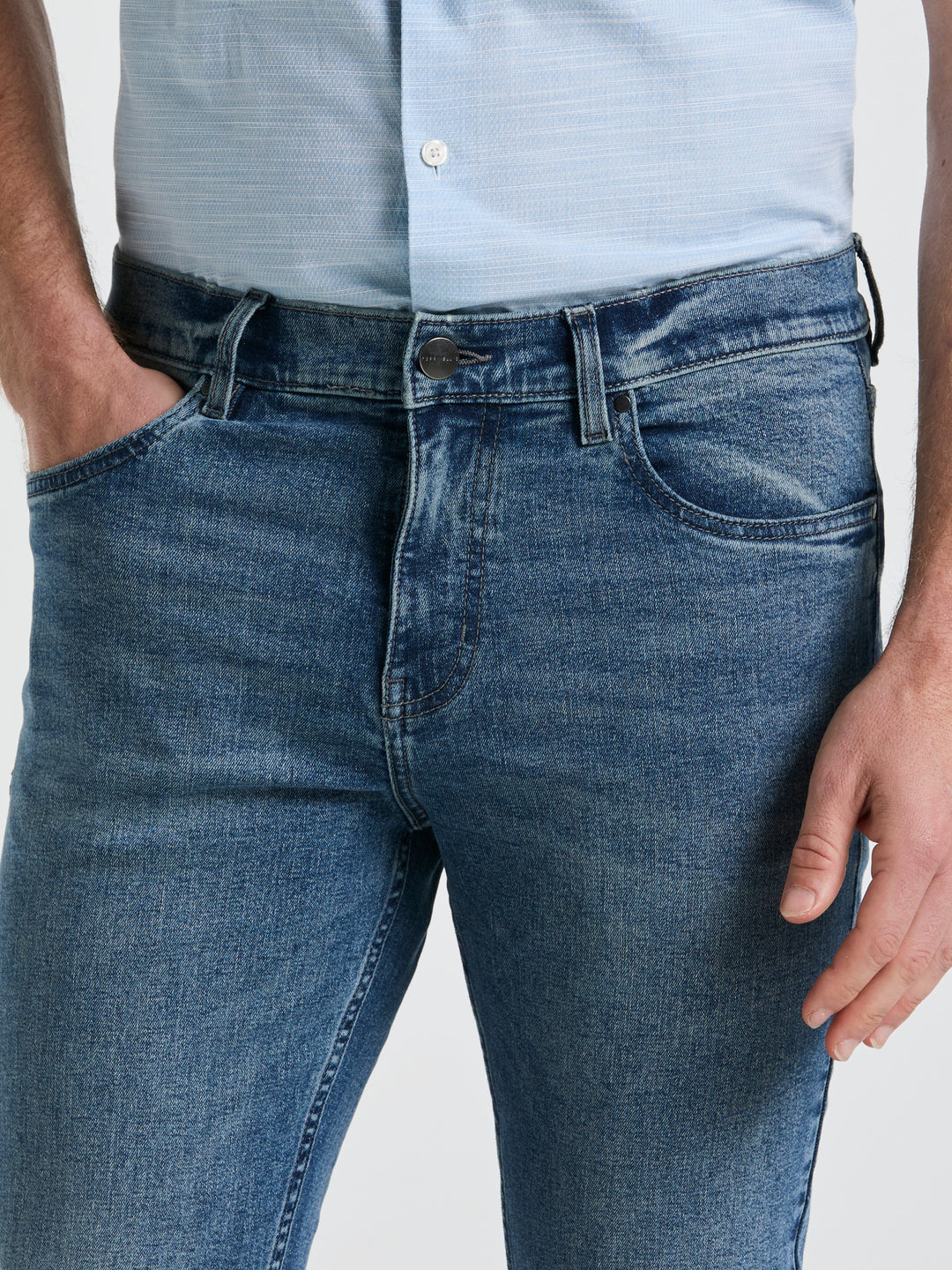Medium Wash Indigo 5 Pocket Denim Pant (Medium Vintage) 