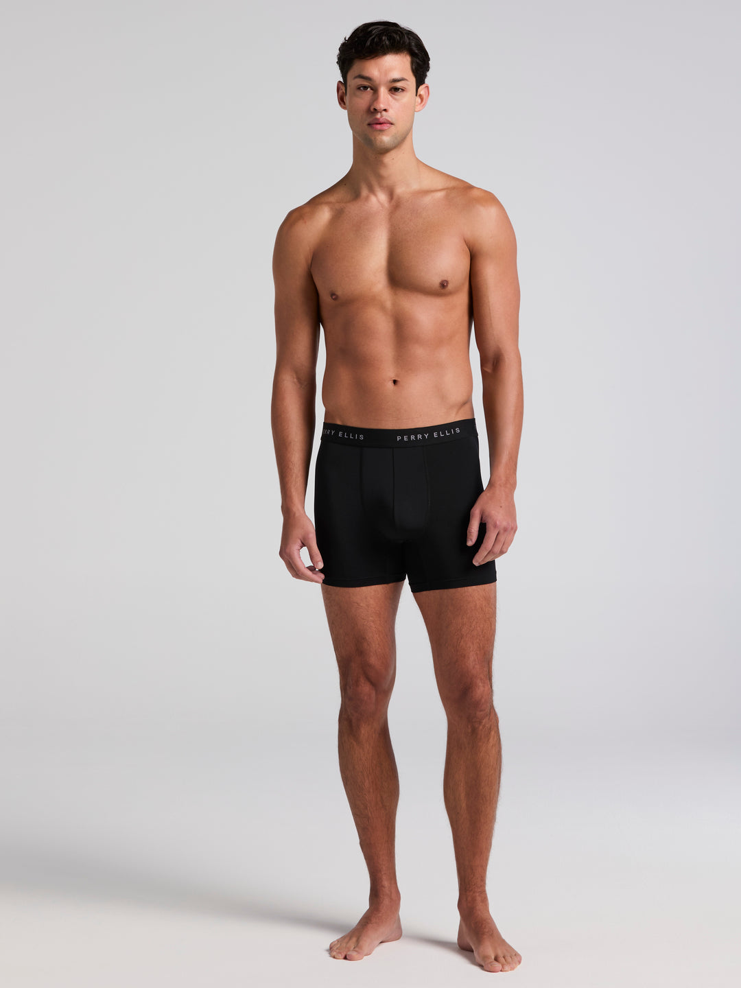 Men's Microfiber Stretch Boxer Brief 6-Pack (Black) 