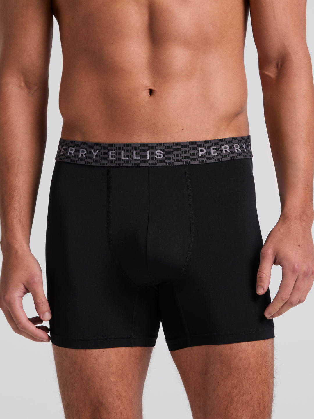 Men's Microfiber Stretch Boxer Brief 6-Pack (Black) 