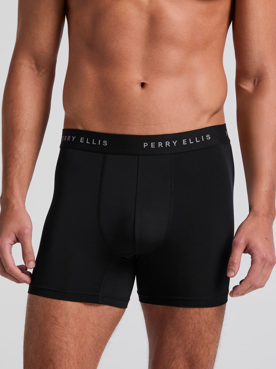 Men's Microfiber Stretch Boxer Brief 6-Pack (Black) 