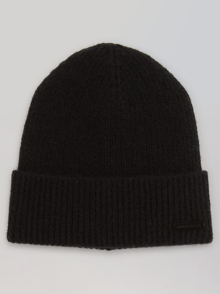 Men's Rib Knit Beanie (Caviar) 