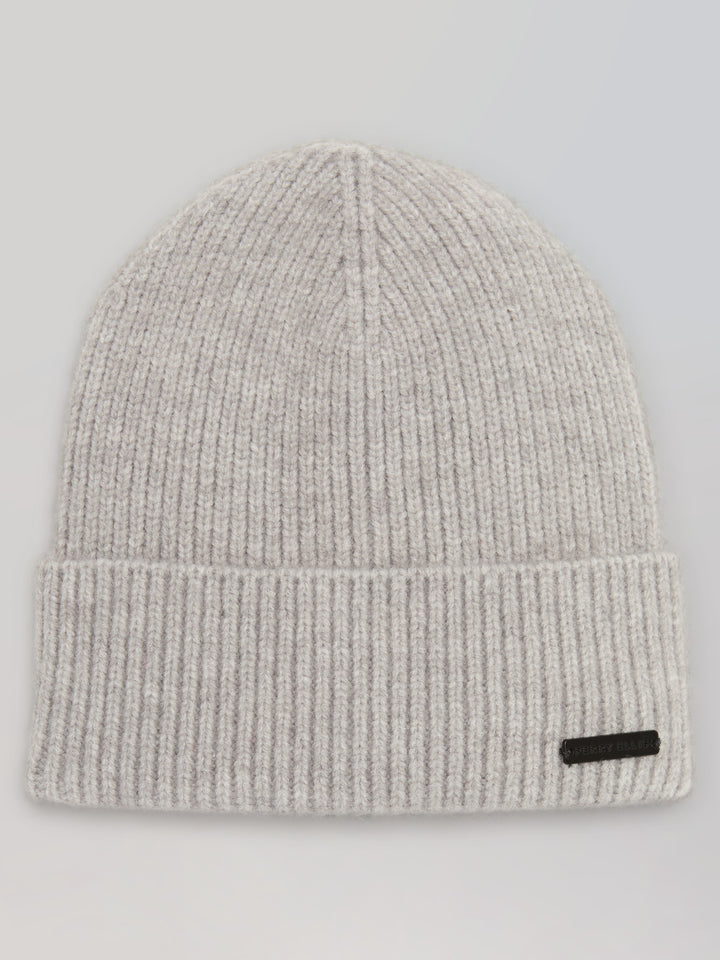 Men's Rib Knit Beanie (Quiet Gray Heather) 